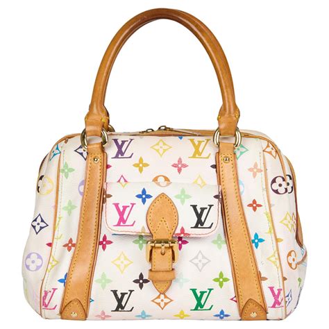 Louis Vuitton White Monogram Multicolore Canvas Priscilla Bag